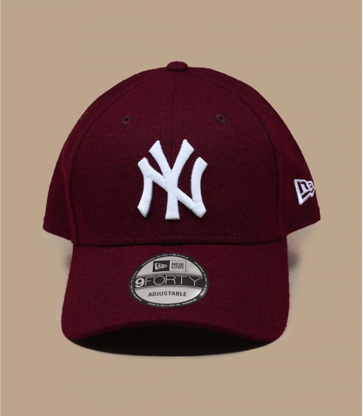 casquette NY bordeaux laine Casquette Winterized 940 NY maroon